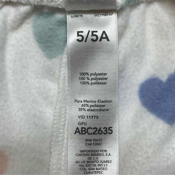 Carters Daydreamer Cotton Fleece Long Sleeve Pant Pajama Set Rainbow 5T NWOT - Picture 12 of 12